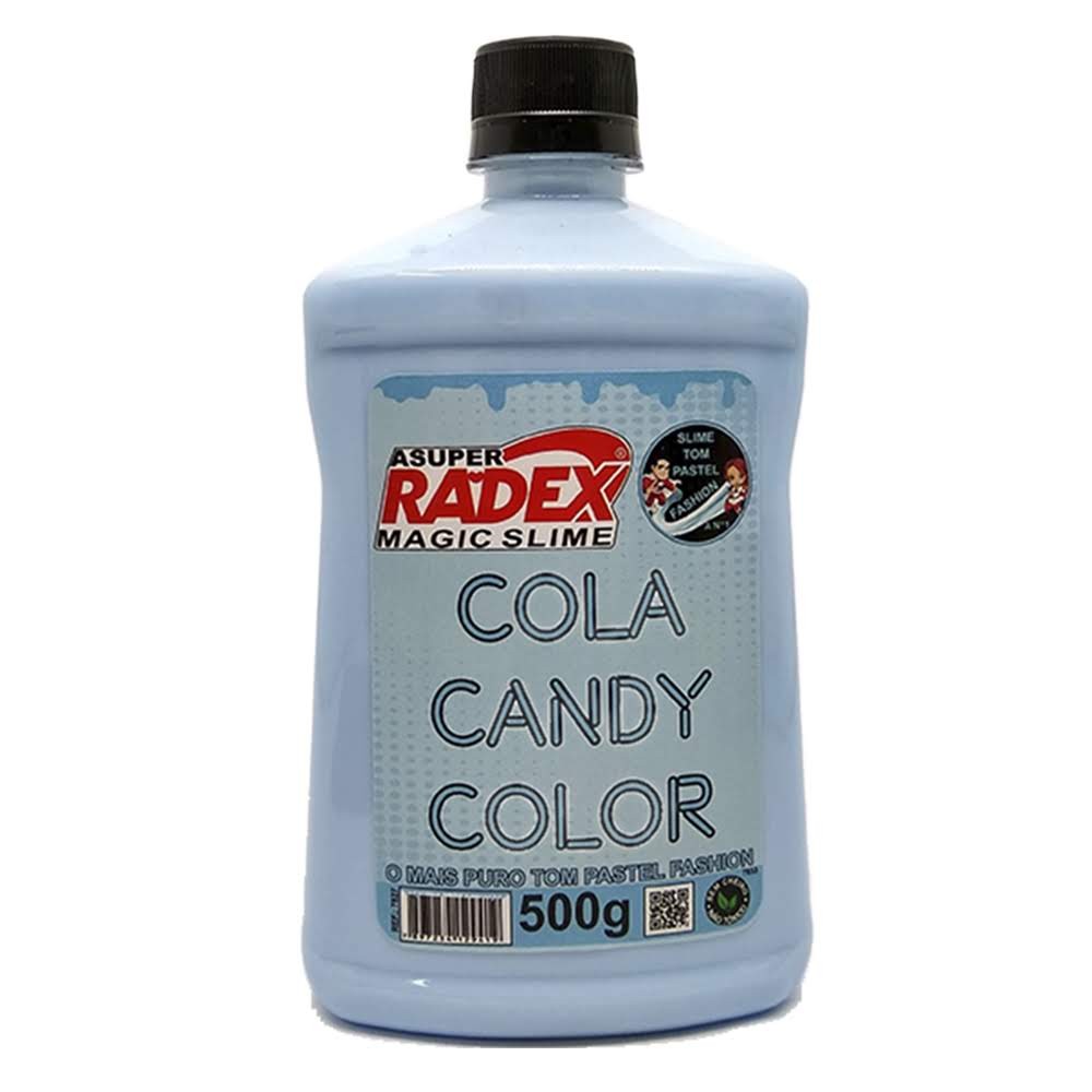 Cola Radex para Slime 500g Candy Color Azul 