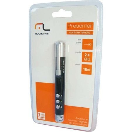 Apresentador Laser Point Preto 2.4ghz Ac251 Multilaser Informatica e acessorios PAPELARIA LUMIVALE
