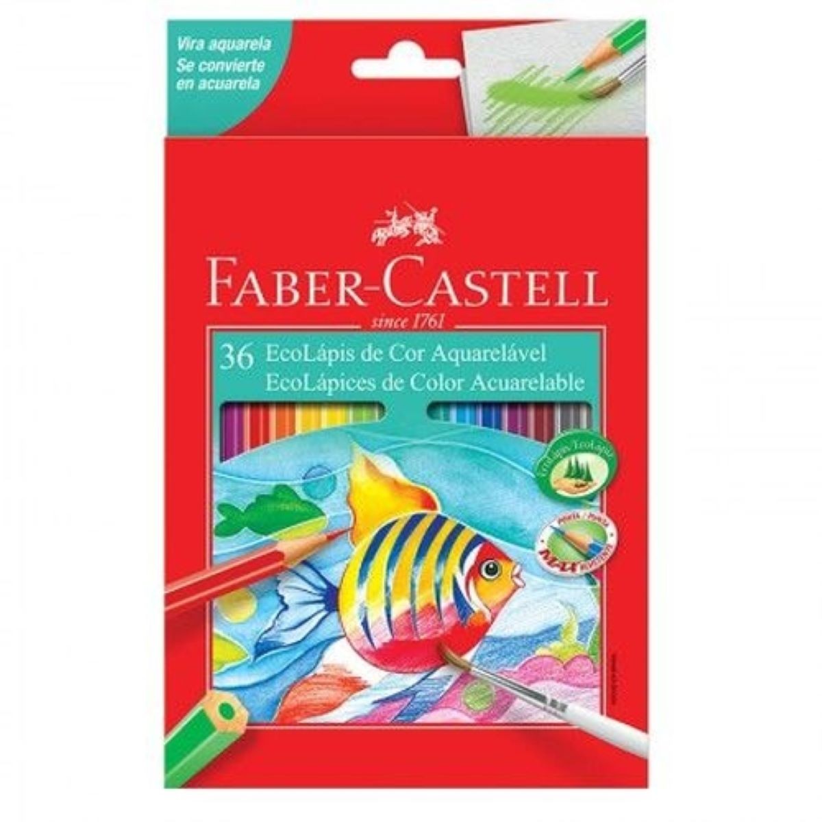 Lápis de Cor Aquarelável c/ 36 Cores - Faber-Castell