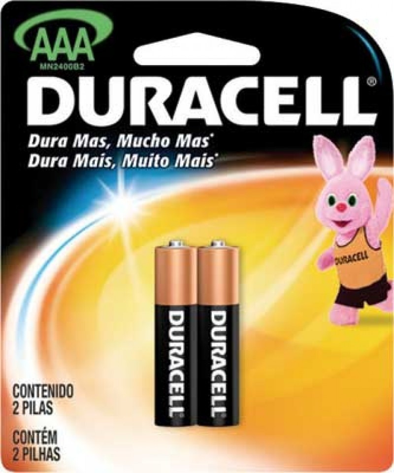 Pilha Duracell Alcalina AAA C/2 unidades
