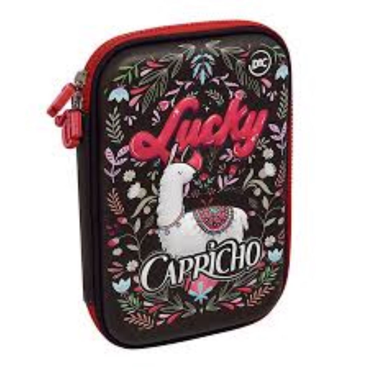 Estojo com ziper Capricho Boho c/ 2 divisoes 