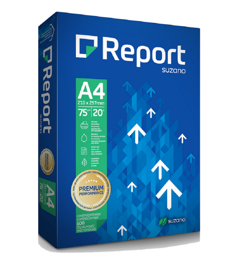 Papel Sulfite A4 75g Folhas Report Premium c/500fls
