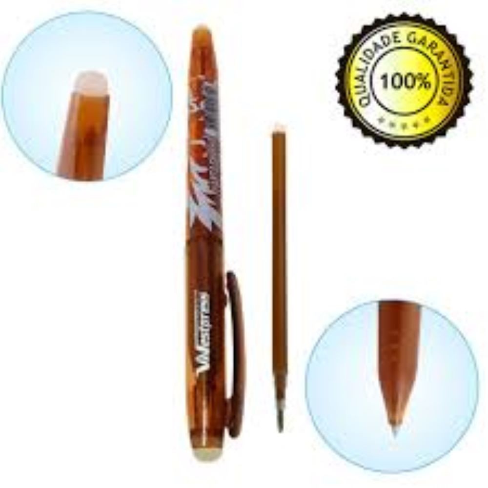 Caneta Que Apaga Pilot Frixion Fr7 Bn Marrom Papelaria Lumivale