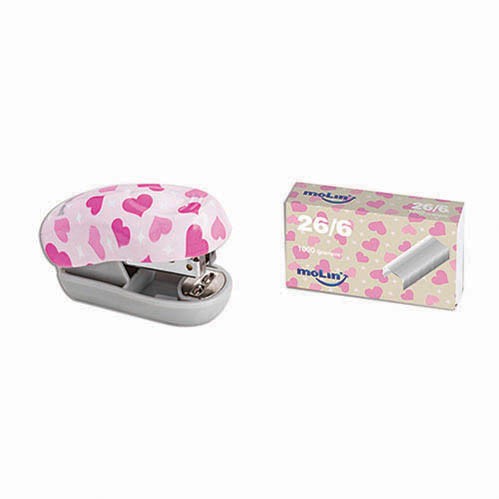 Mini Grampeador Molin Love c/1000 Grampos