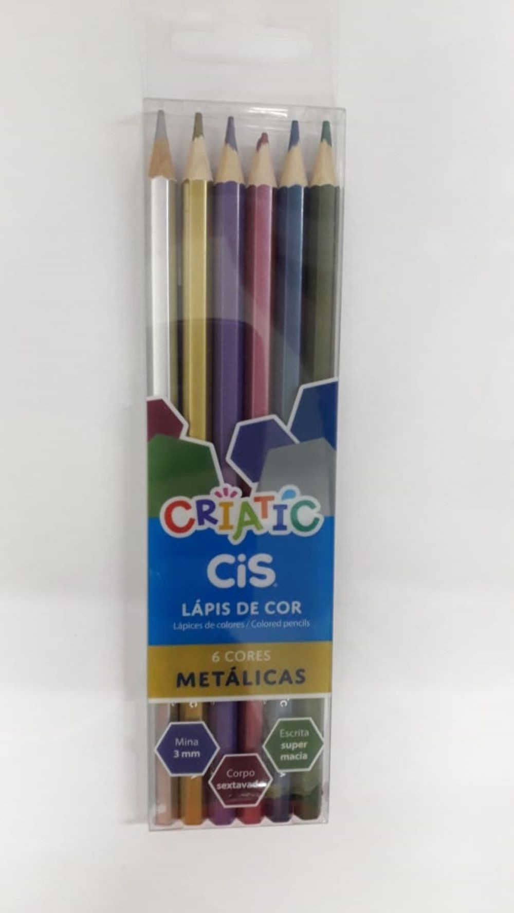 Lapis de Cor c/06 cores Metalico cis criatic