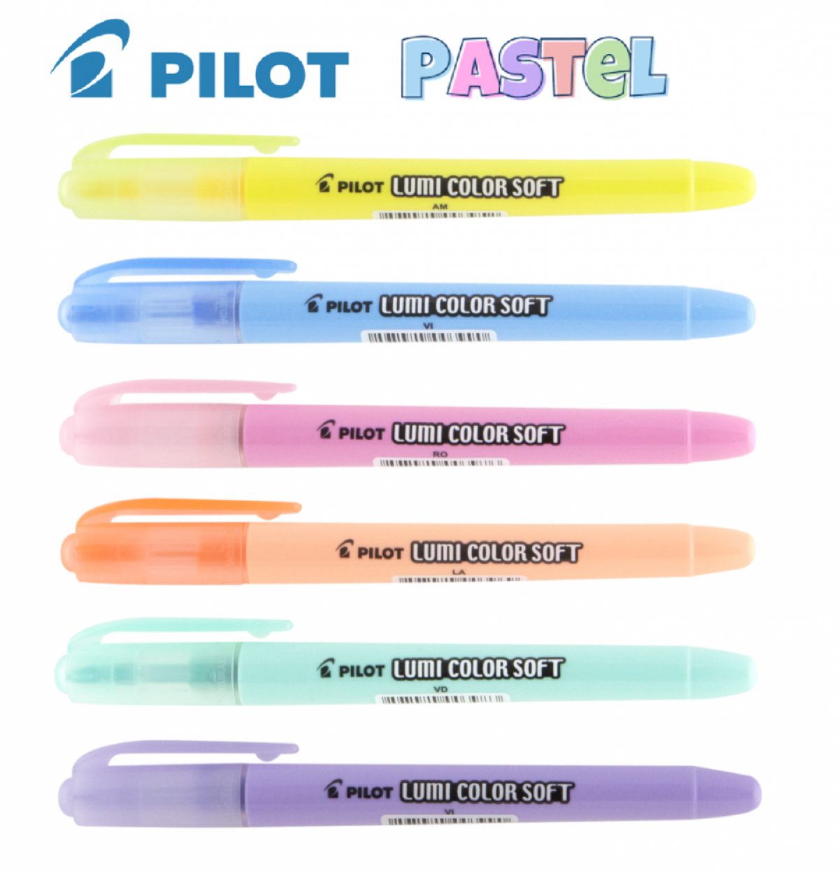 Kit Marca Texto Pilot C/06 pastel