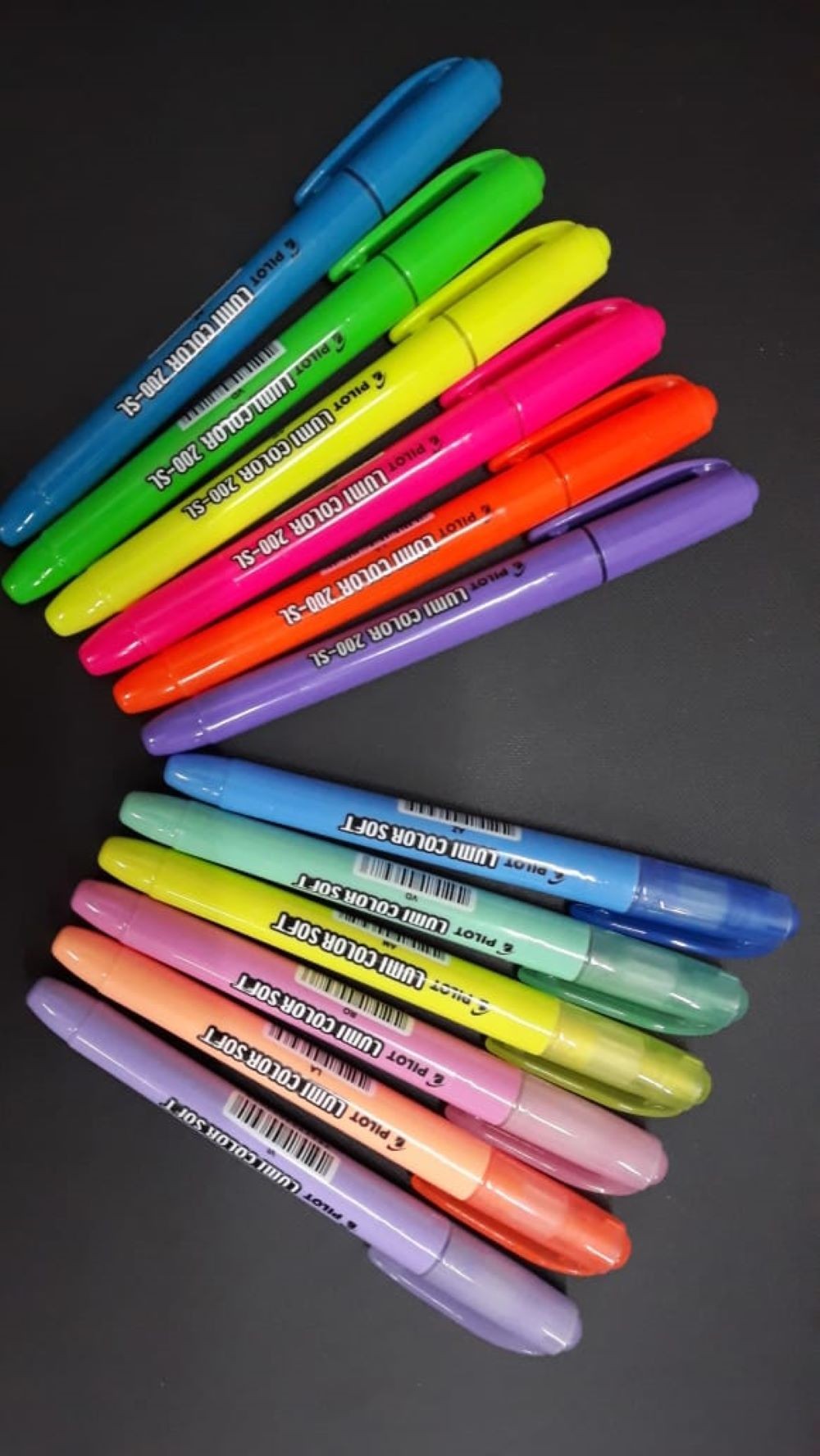 Kit Marca Texto Pilot C/12 cores - 6 neon e 6 pastel