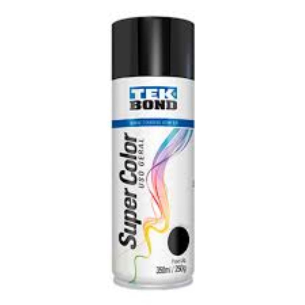 Tinta Spray Tek Bond Preto 350ml/250g 