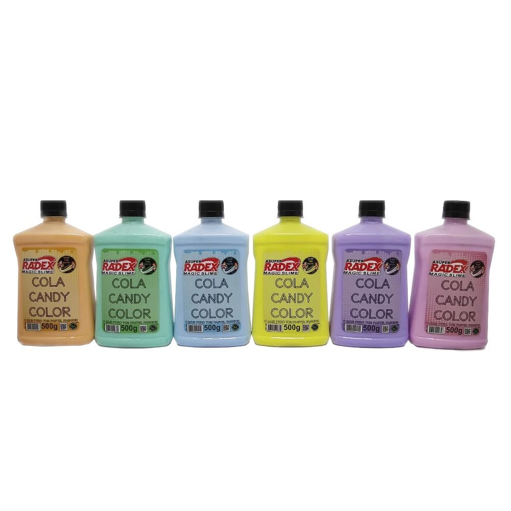Cola Radex para Slime 500g Candy Color c/06