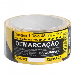 Fita Dermacação de solo 48mmx14m Zebrada Adelbras