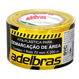 Fita p/demarcação área 70mmx200m zebrada pt/am Adelbras 