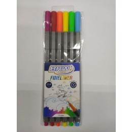 Caneta fineliner BRW 0.4 c/06 cores 