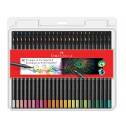 Lapis de Cor 50 Cores Supersoft Faber Castell