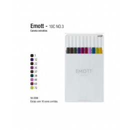 Caneta Uniball Emott 0.4mm  c/10 cores n.03