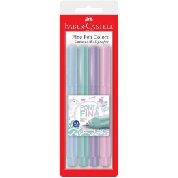 Caneta Fine Pen Pastel C/4 Faber-Castell