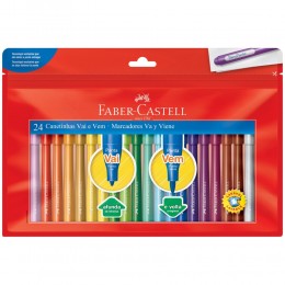 Caneta Hidrografica 24 cores VAI E VEN Faber Castell