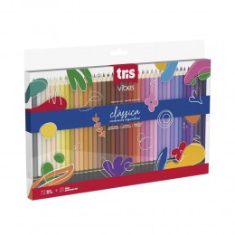 Lápis de Cor Vibes Tons Clássicos 72 Cores - Tris