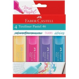 Caneta Marca Texto Faber Castell Pastel 46 c/04