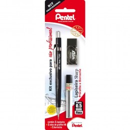Kit Profissional Pentel SM/P207-AMBP – Lapiseira0,7mm+Grafite+Borracha