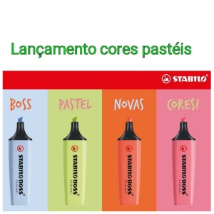 Marca Texto Stabilo Boss C/4 Unids Novas Cores Pastel