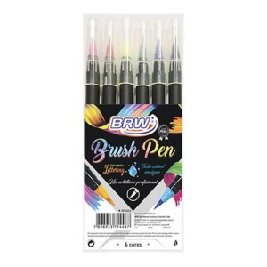 Caneta Brush Pen BRW c/06 cores