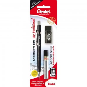 Kit Profissional Pentel SM/P207-AMBP – Lapiseira0,7mm+Grafite+Borracha
